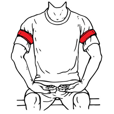 Placement of KAATSU AirBands for Arms