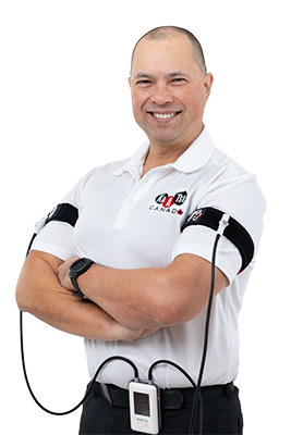 mark-kaatsu-400 Mark Kawabe, co-founder of KAATSU Canada, wearing KAATSU C4 system